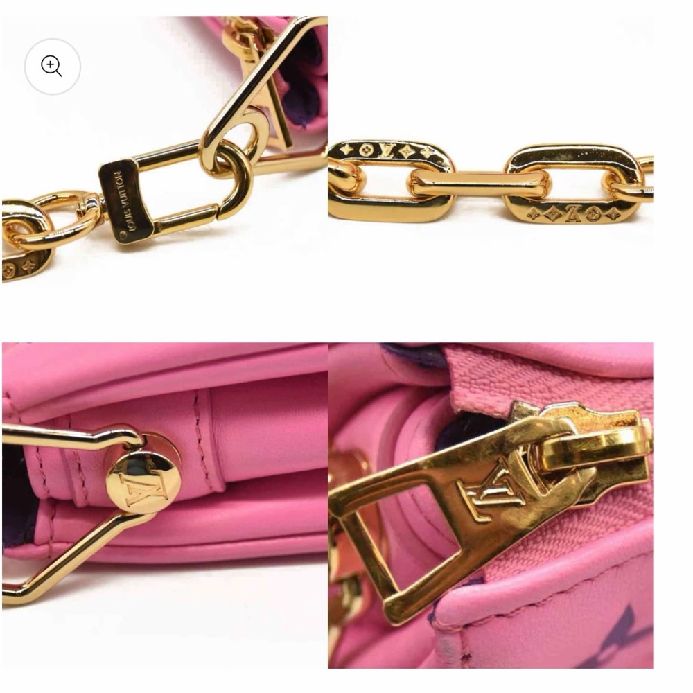 LOUIS VUITTON Lambskin Embossed Monogram Vuittamins Coussin PM Rose Violet - Picture 4 of 15